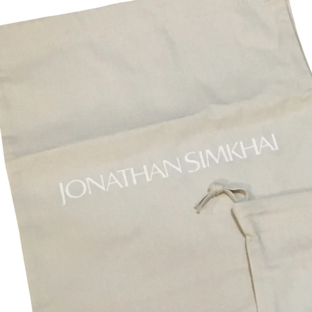 Jonathan Simkhai Two (2) Gray Grey Drawstring Dust bag Garment bags Lightweight